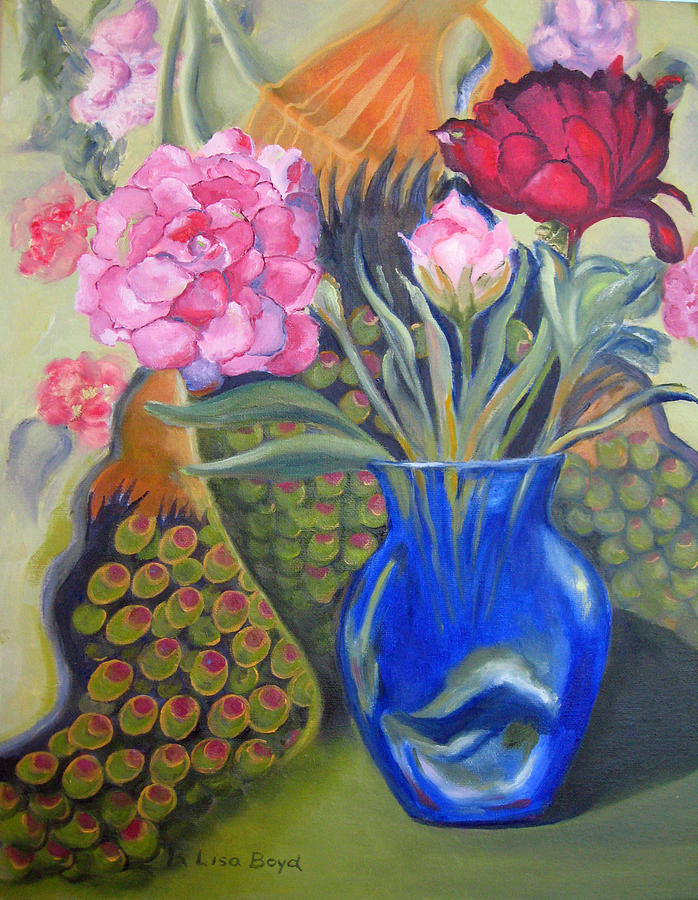 Whimsical Flowers Painting by Lisa Boyd