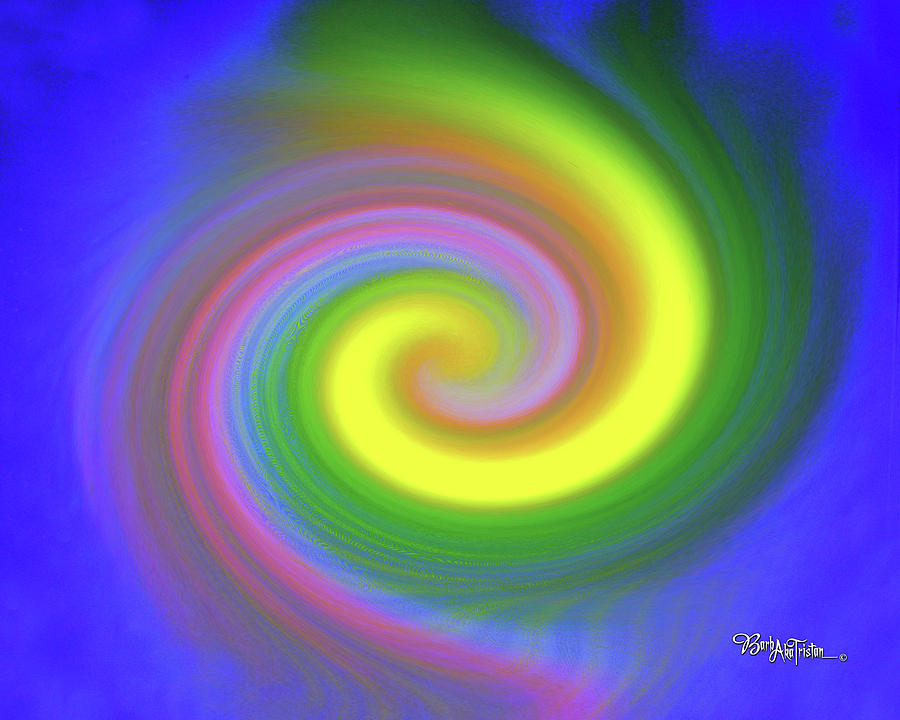 Whimsical Inward Twirls #111 Digital Art by Barbara Tristan