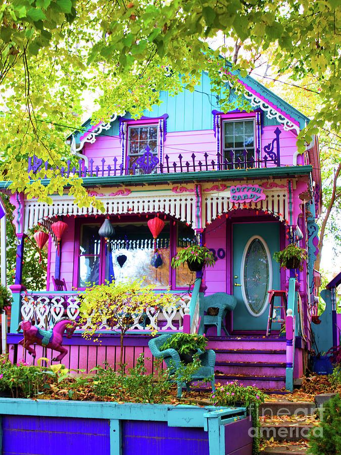 Whimsical Cotton Candy House Photograph by Barbara McMahon