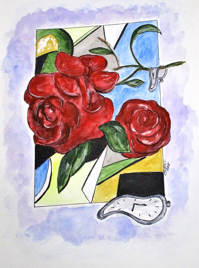 Whimsical Roses Painting by Clyde J Kell