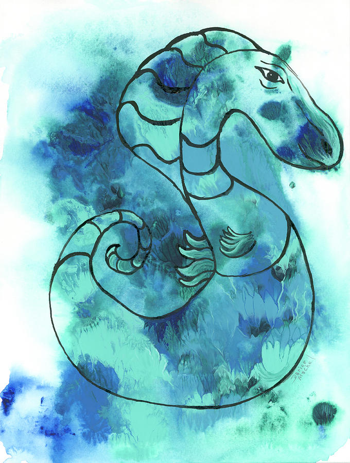 Whimsical Seahorse Painting by Darice Machel McGuire