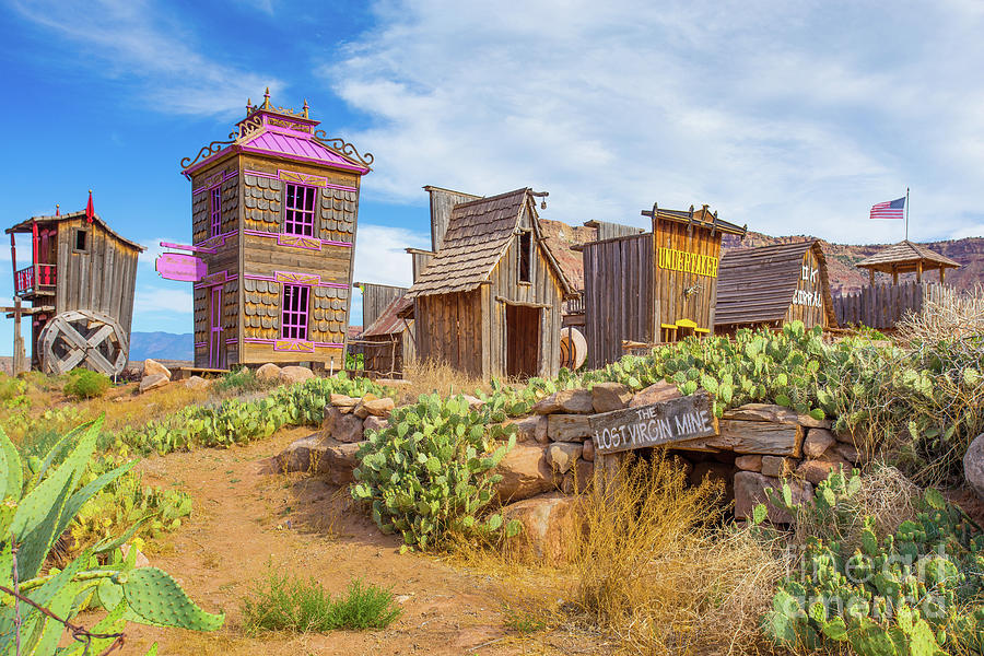 Las Vegas Photograph - Whimsical Western Town The Lost Virgin Mine by Edward Fielding