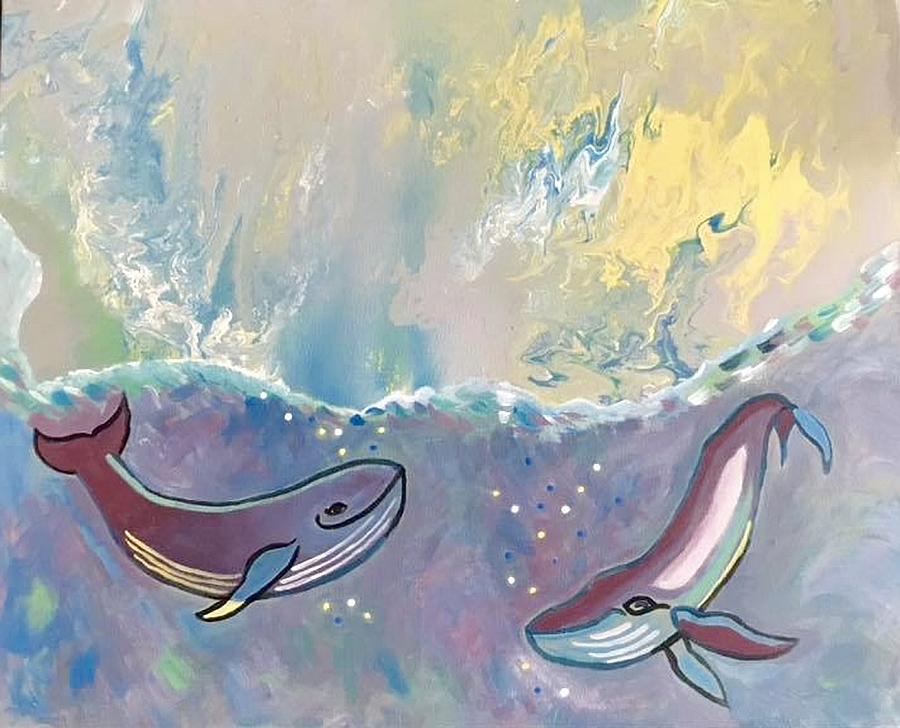 Whimsical Whales Painting by Michele Lawer - Fine Art America