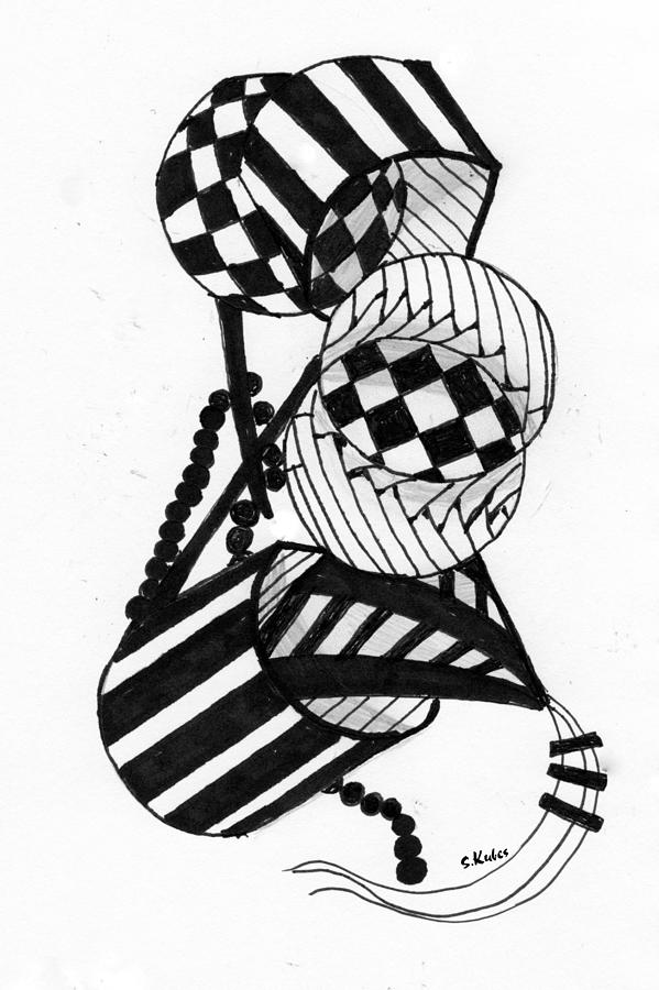 Doodle Drawing - Whimsy 1 by Susan Kubes Doodle Drawing - Whimsy 1 by Susan Kubes