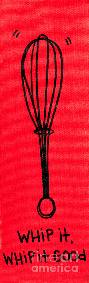 Red Painting - Whip It Good Red by Liz Martinez