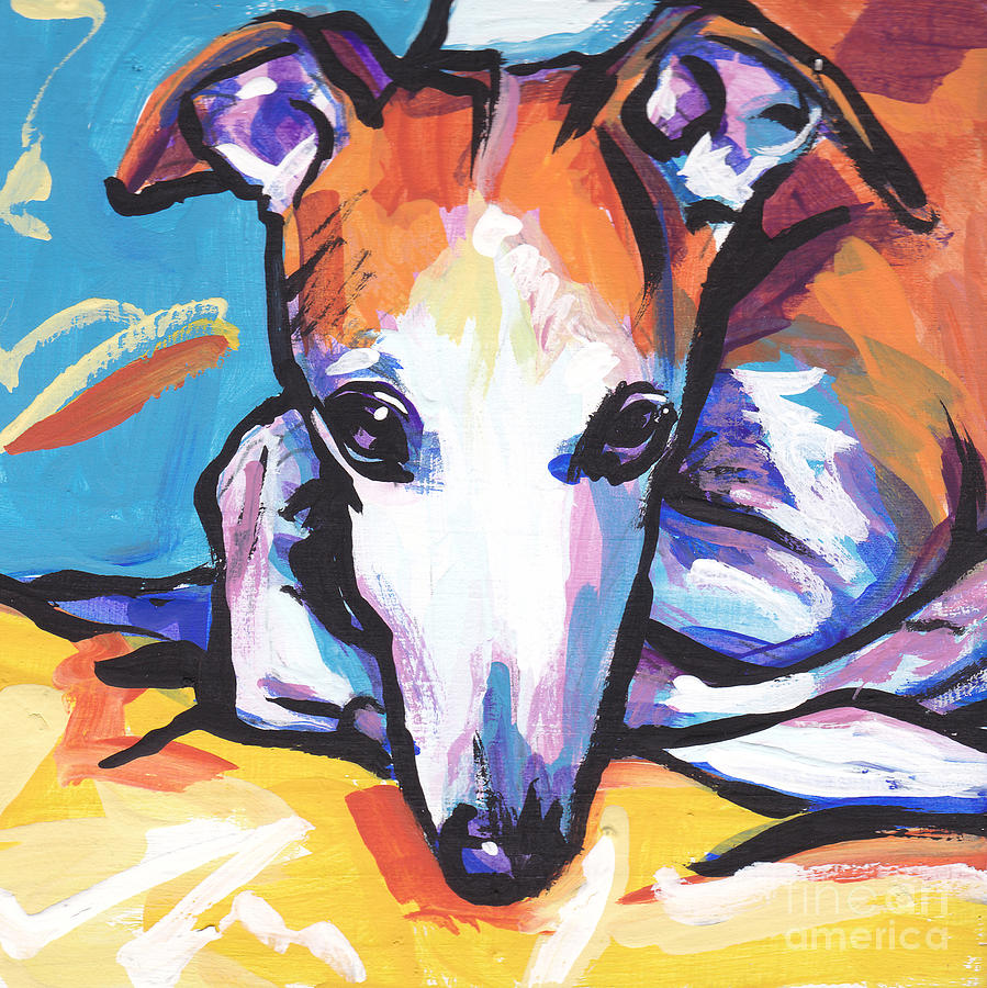 Dog Painting - Whippet Love by Lea S