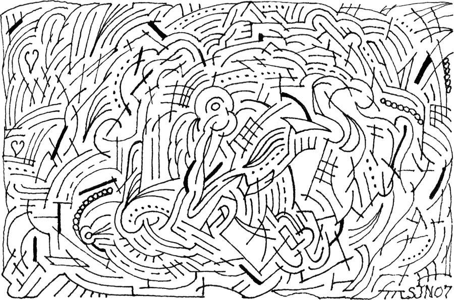 Abstract Drawing - Whirl by Steven Natanson