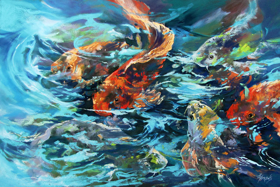 Koi Painting - Whirling Dervish by Rae Andrews