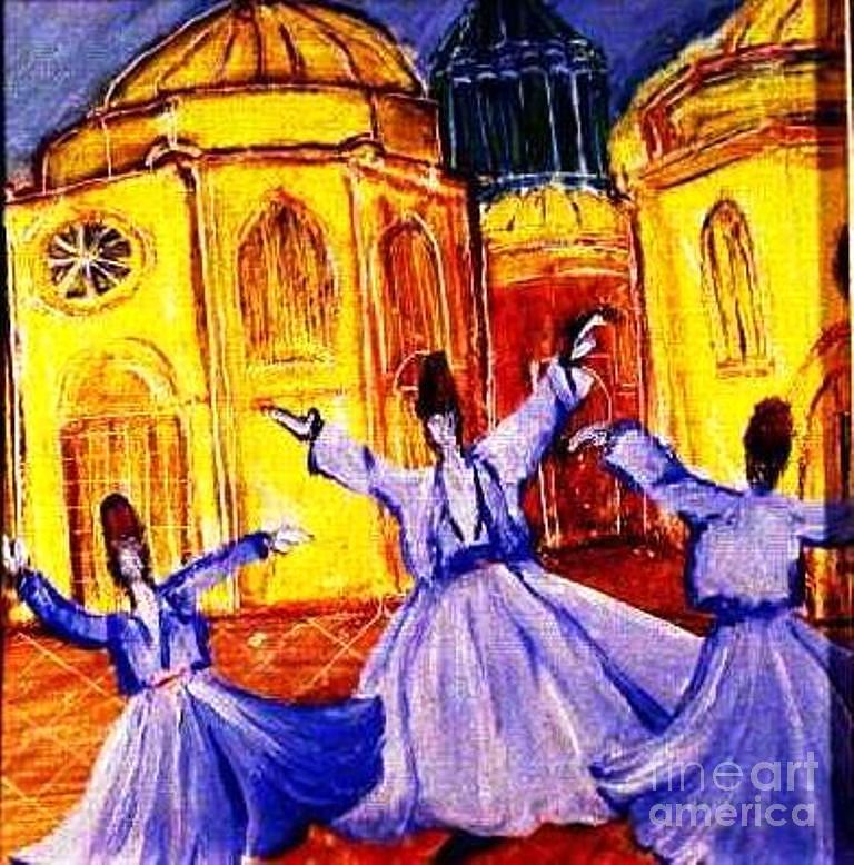Whirling Dervishes 2 Painting by Duygu Kivanc