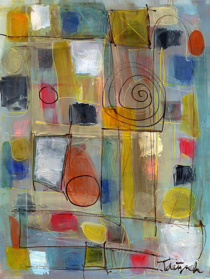 Whirlpool Block Painting by Lynne Taetzsch