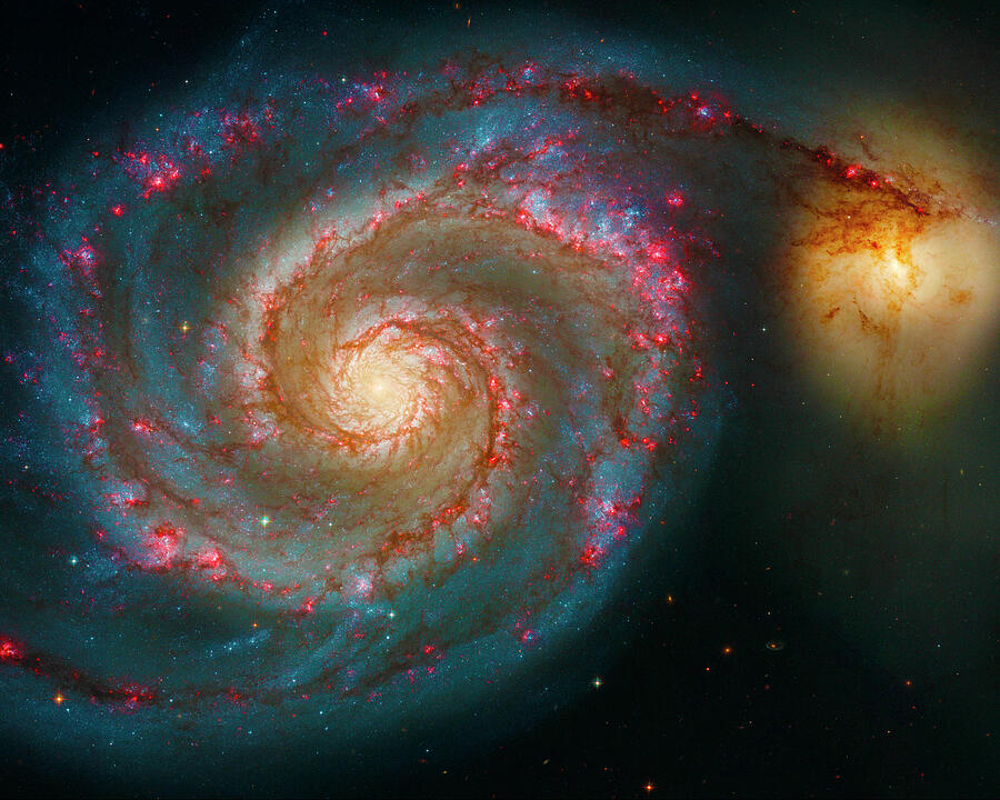 Whirlpool Galaxy M51 Photograph by Paul W Faust - Impressions of Light