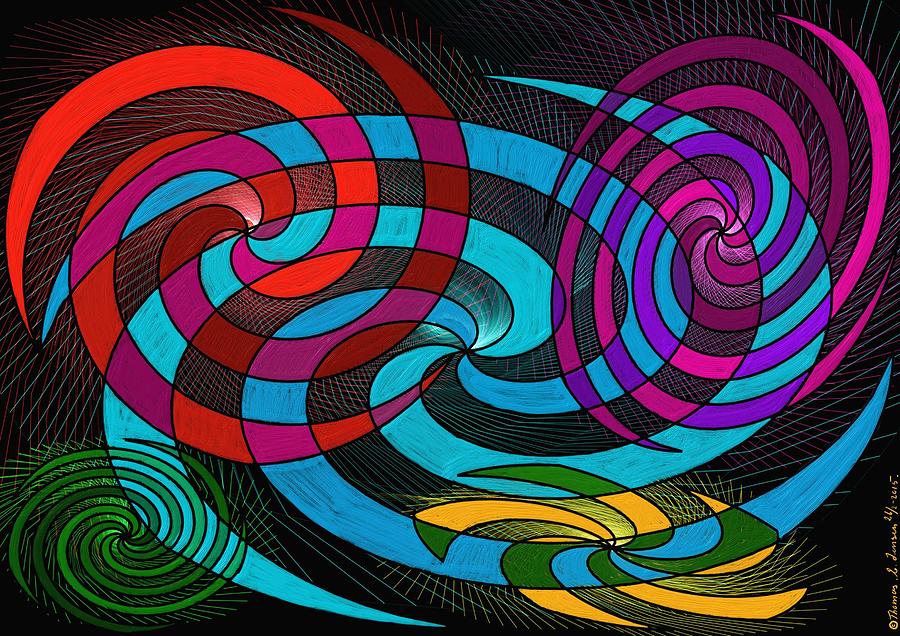 Whirls Painting by ThomasE Jensen