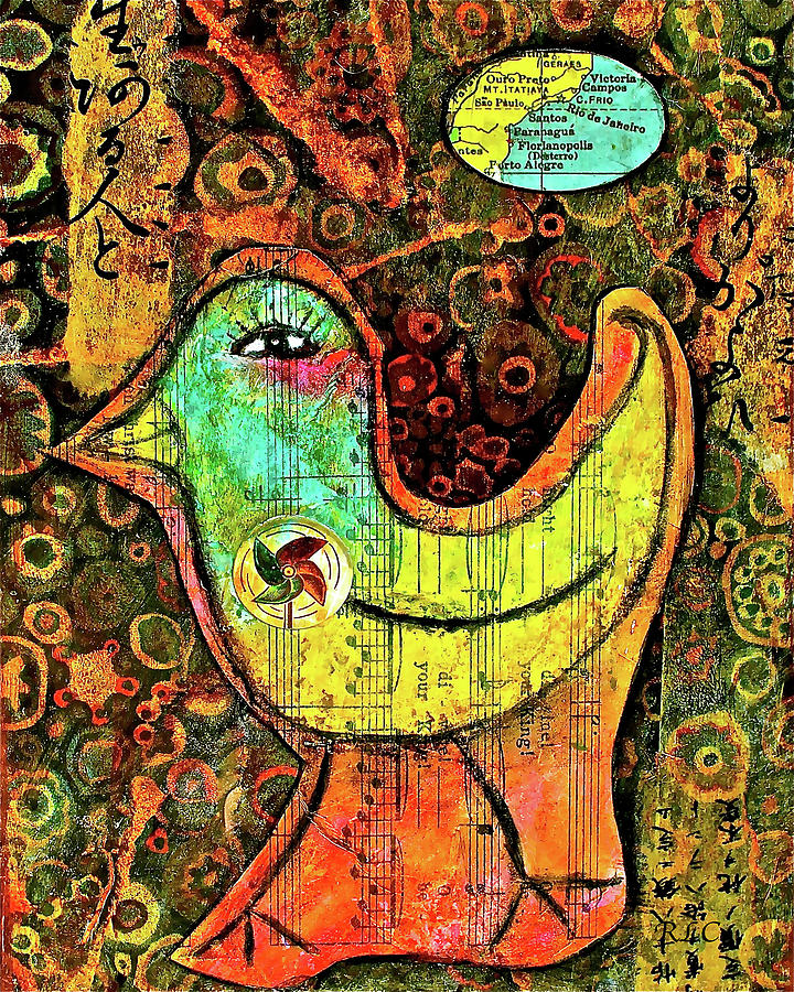 Bird Mixed Media - Whirly Bird by Bellesouth Studio Bird Mixed Media - Whirly Bird by Bellesouth Studio