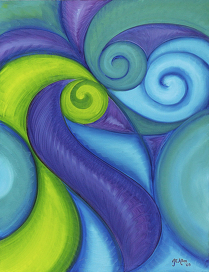 Abstract Painting - Whirly Bird by Joseph Allen