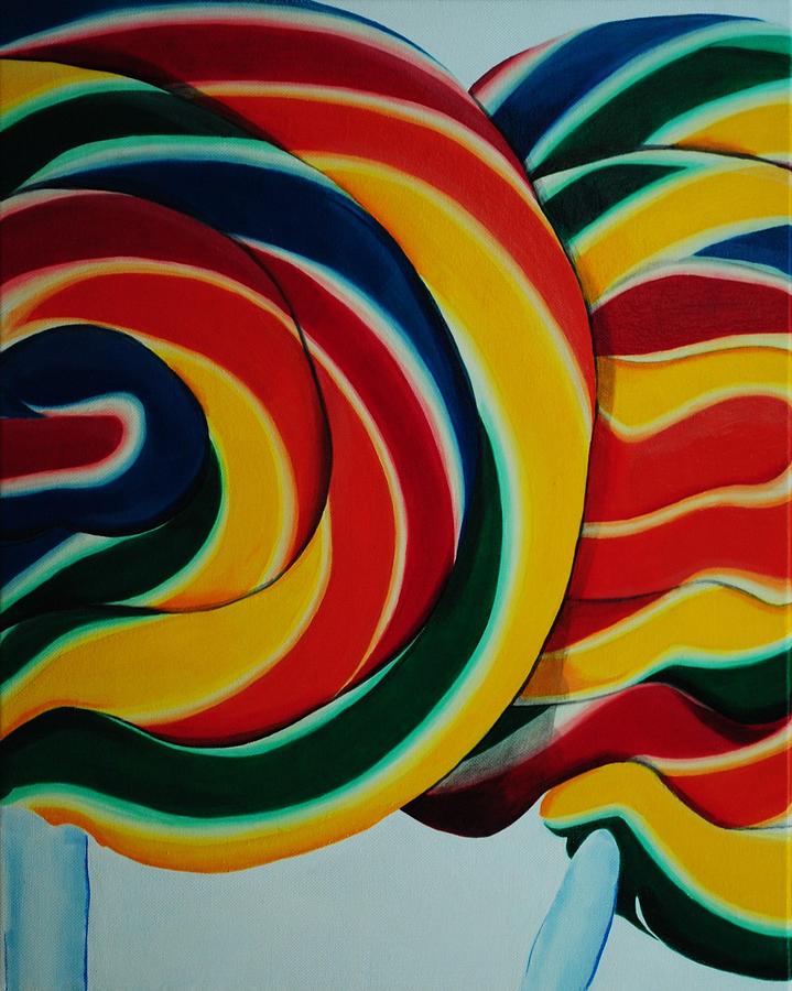 Candy Painting - Whirly Pop by Andrea Nally