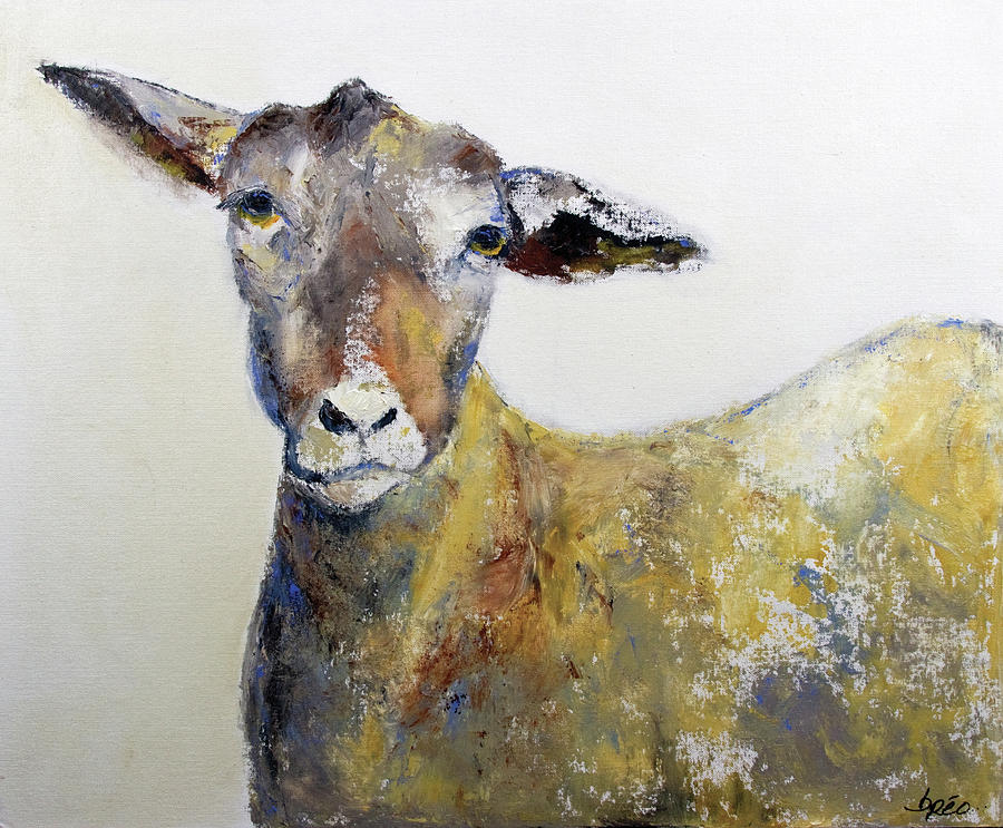 Goat Painting - Whirlygig by Brenda Peo