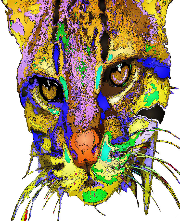 Whiskers. Pet Series Digital Art by Rafael Salazar