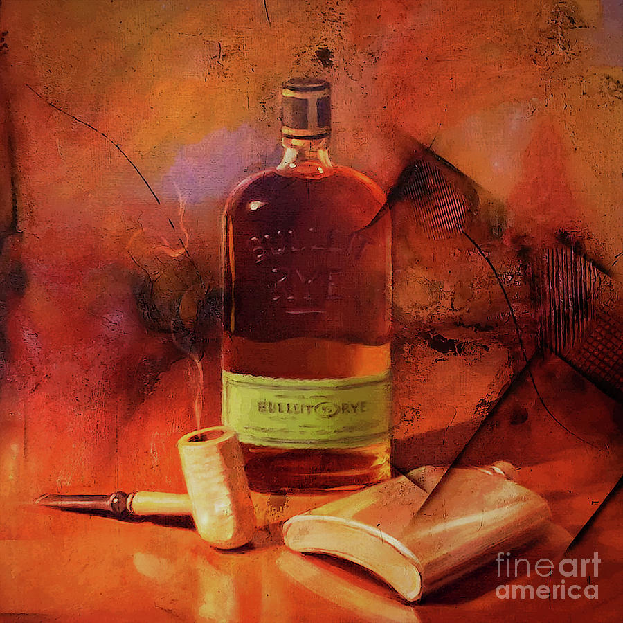 Bottle Painting - Whiskey Art  by Gull G
