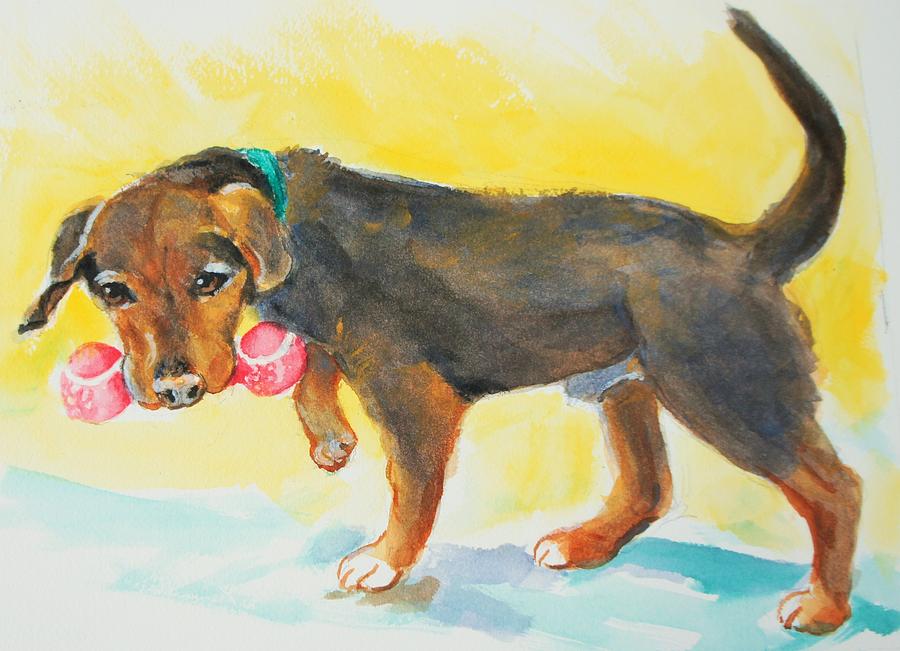 Dog Painting - Whiskey Dog by Ruth Mabee