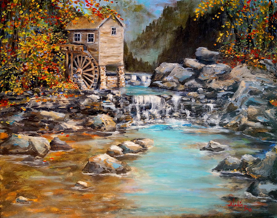 Whisper Run Mill Painting by Alan Lakin