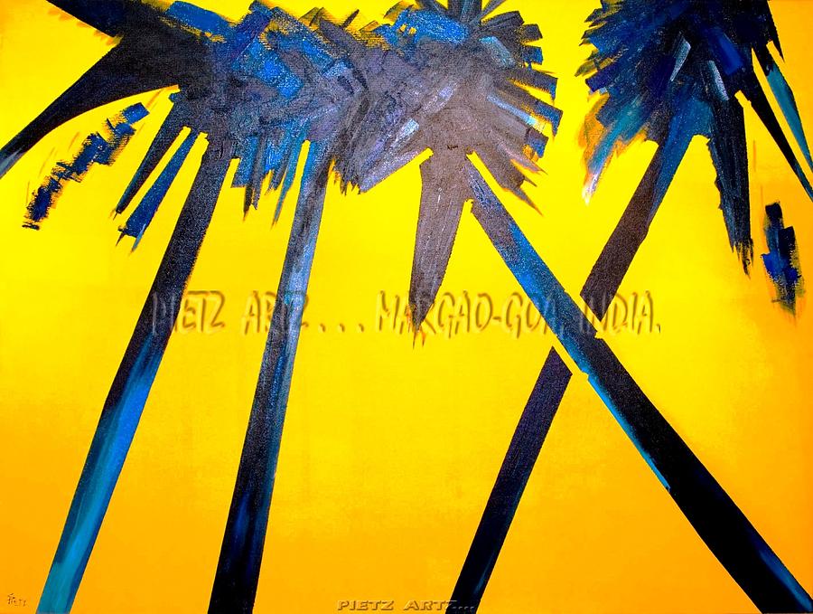 Whispering Palms of Goa Painting by Piety Dsilva
