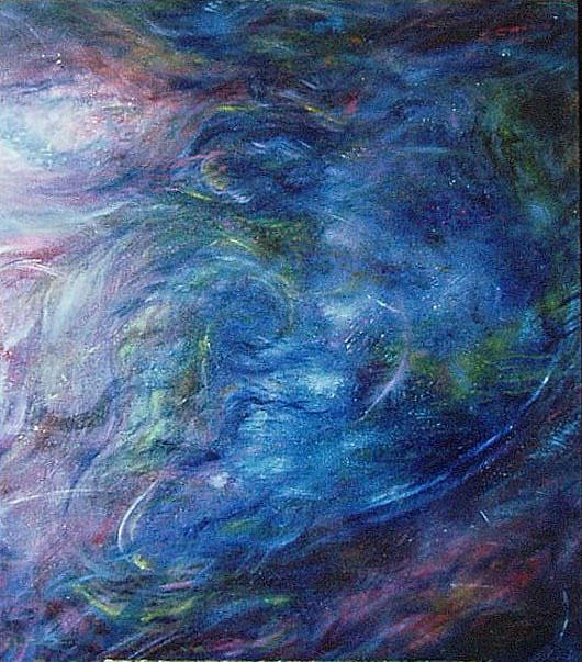 Whispers in a Sea of Blue Painting by Nancy Mueller
