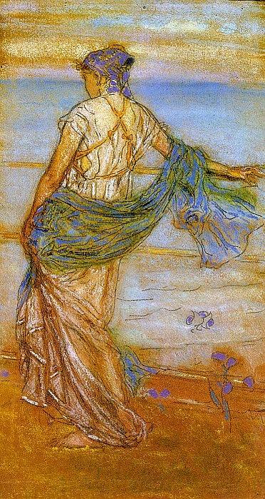 Whistler Annabel Lee Also Known As Niobe1890 Pastel O James Abbott Mcneill Whistler Digital Art