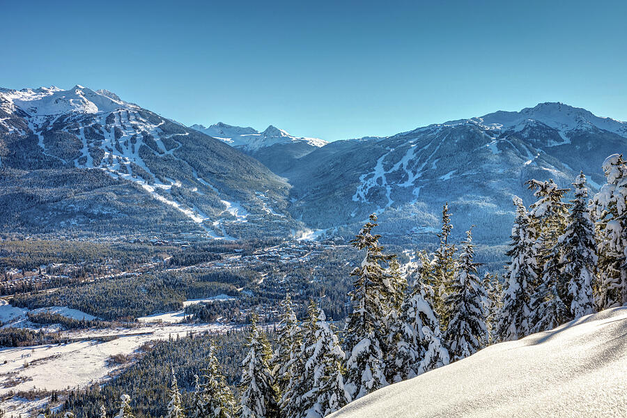 Nature Photograph - Whistler Blackcomb Mountains in Winter by Pierre Leclerc Photography