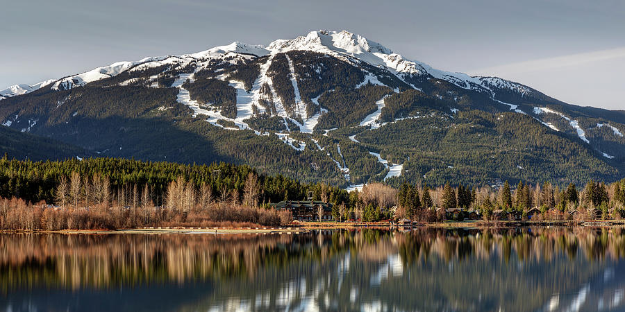Whistler Mountain Reflection Panorama Photograph by Pierre Leclerc Photography