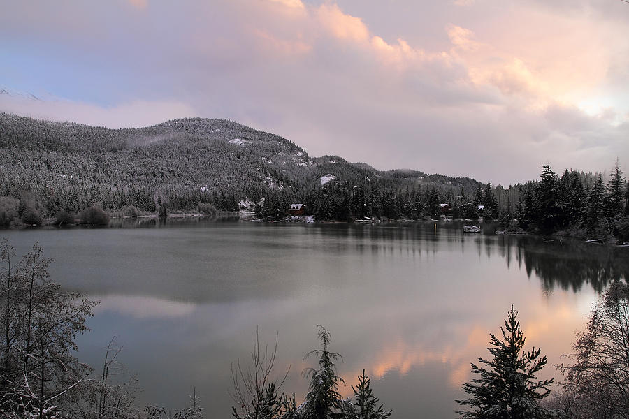 Whistler resort sunset from Green Lake Photograph by Pierre Leclerc Photography