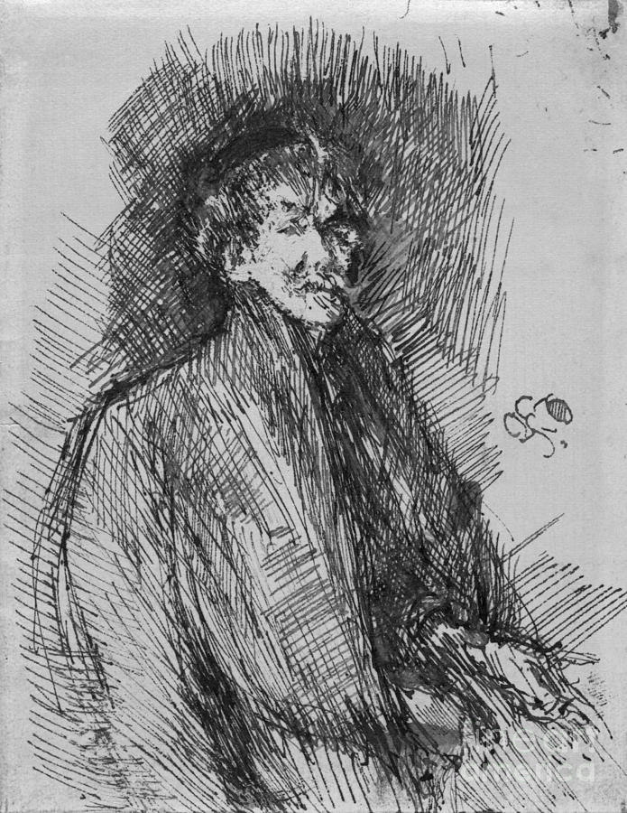 Whistler, Self-portrait.  Drawing by Granger