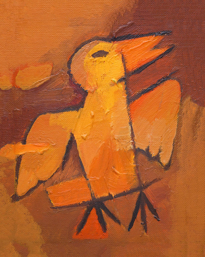 Whistling Bird Painting by Lutz Baar