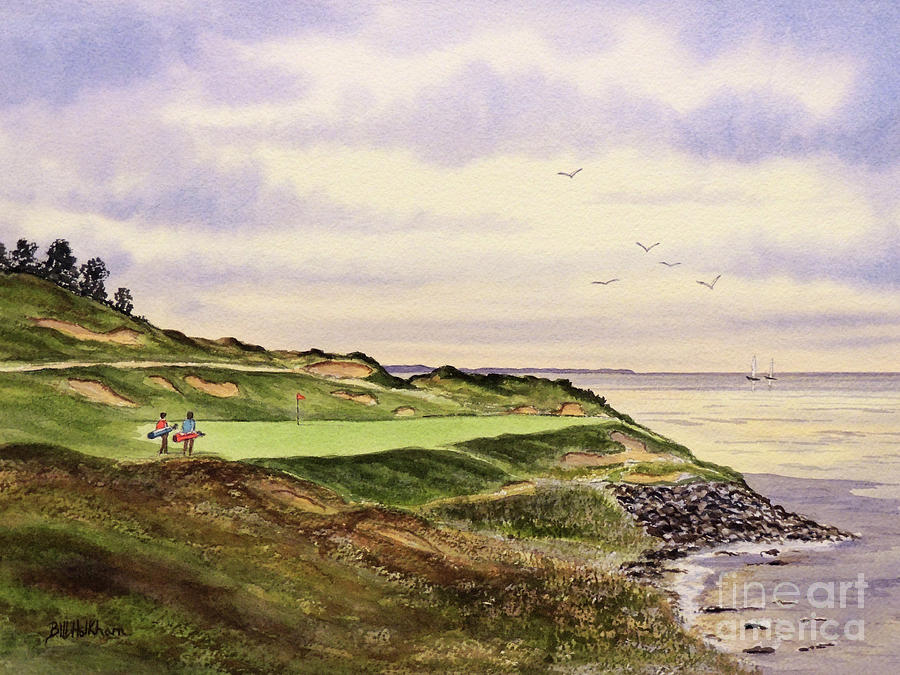 Whistling Straits Golf Course Hole 7 Painting by Bill Holkham