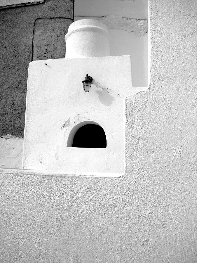 Greek Photograph - White Abstract by Ana Maria Edulescu