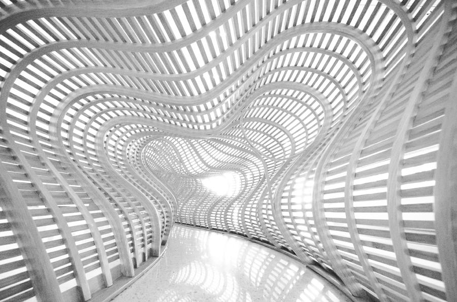 White Abstract Hall Photograph by Anthony Doudt