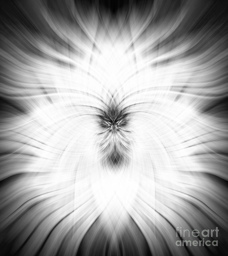 Abstract Digital Art - White and Black Enlightenment Abstract by Adri Turner