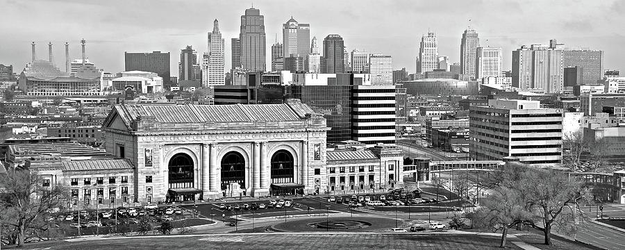 White and Black KC Pano Photograph by Frozen in Time Fine Art Photography