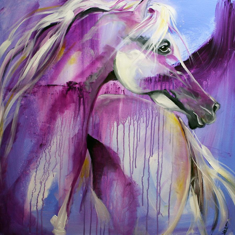 White Arabian Nights Painting by Laurie Pace