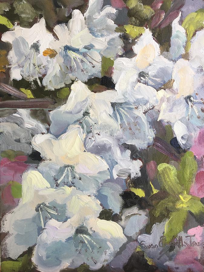 White Azalea Painting by Susan Elizabeth Jones - Fine Art America