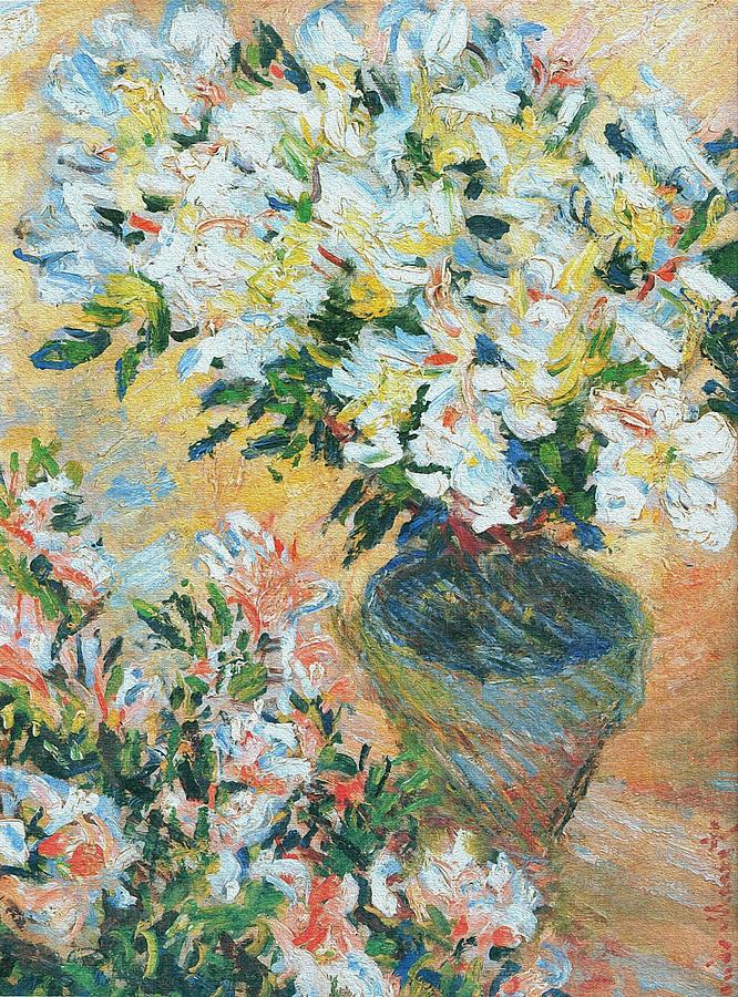 White Azaleas In A Pot Painting by Claude Monet