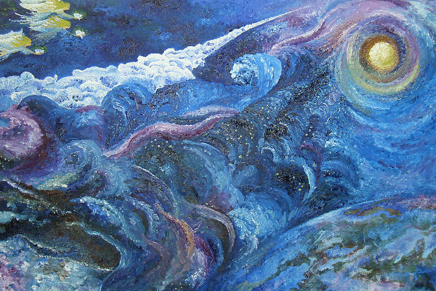 Baby Lambs Painting - White Baby Lambs of Peaceful Nights by Karina Ishkhanova Baby Lambs Painting - White Baby Lambs of Peaceful Nights by Karina Ishkhanova