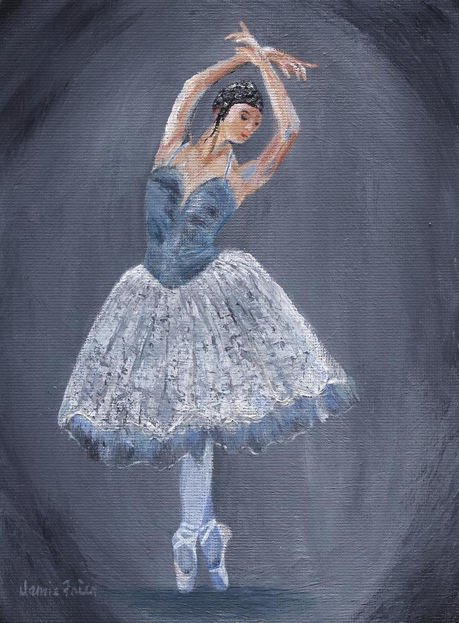 White Ballerina Painting by Jamie Frier