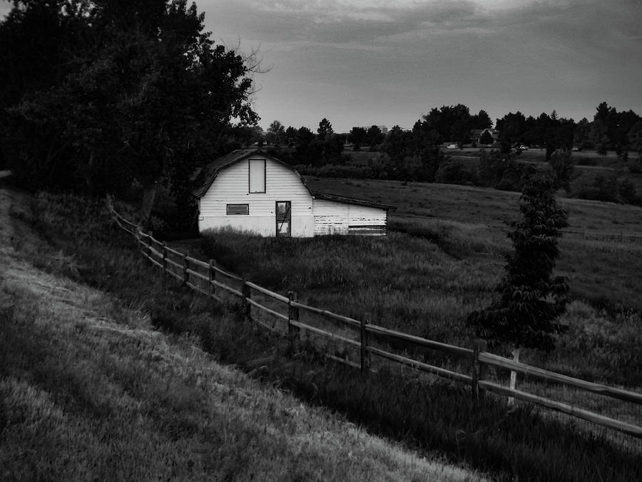 White Barn Photograph by Bill Wiebesiek