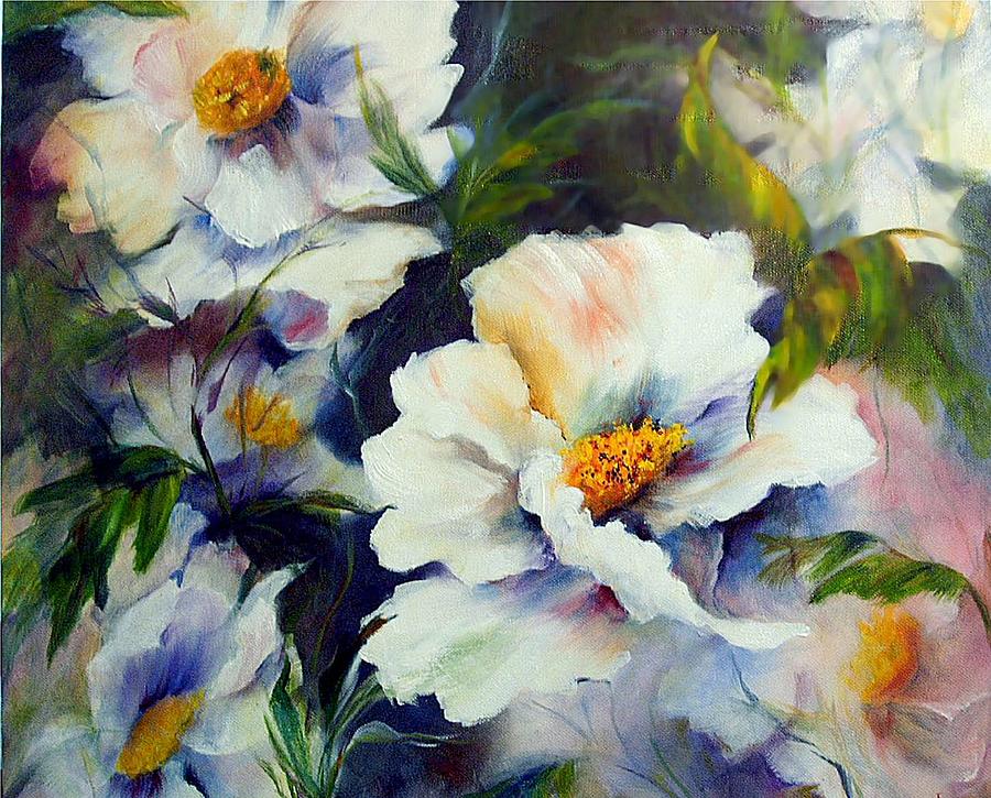 White Beauties Painting by Elaine Bailey | Fine Art America