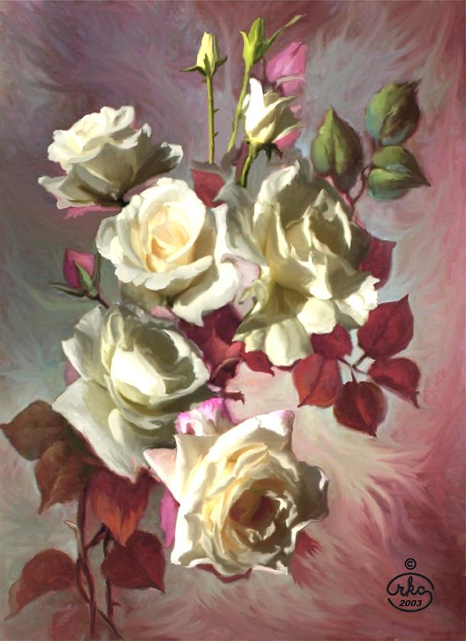 White Beauty Painting by Ron Chambers