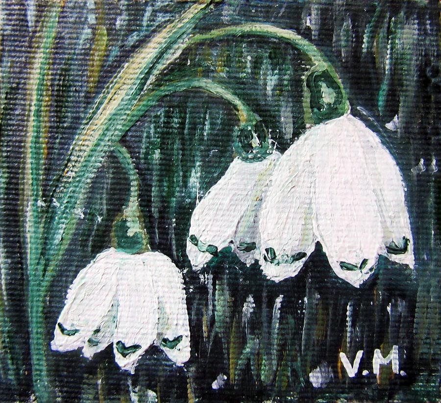  White Bells Painting by Vesna Martinjak