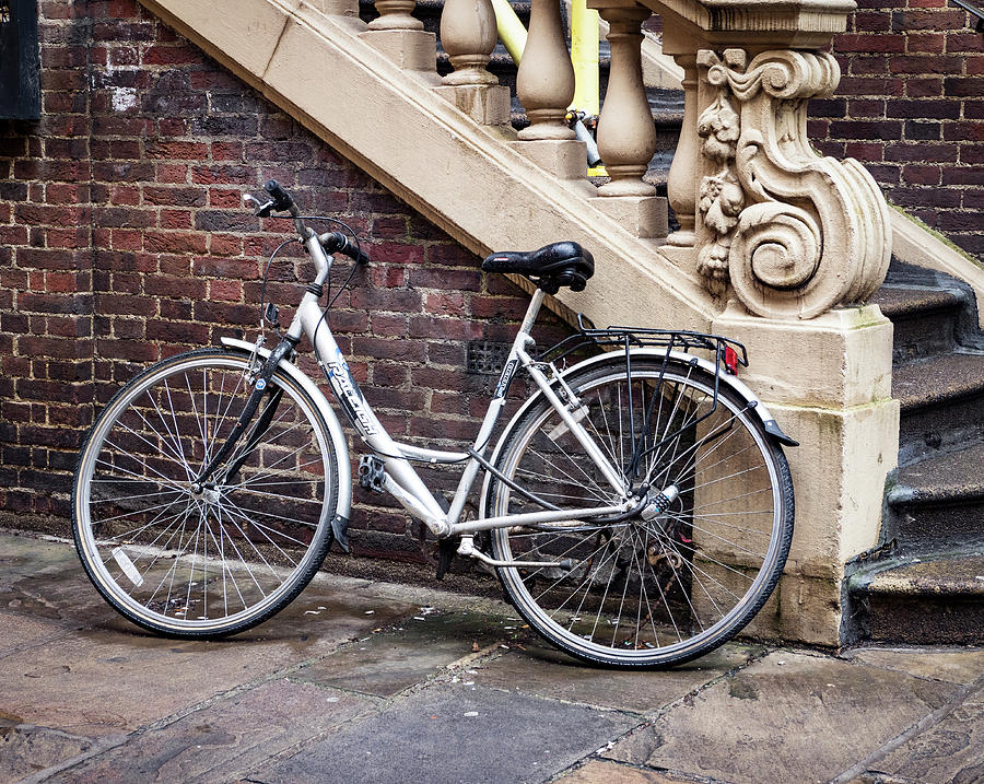 White Bicycle Photograph by Jean Noren
