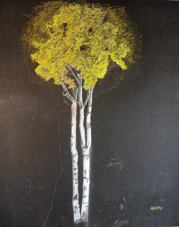White Birch Painting by Richard Le Page