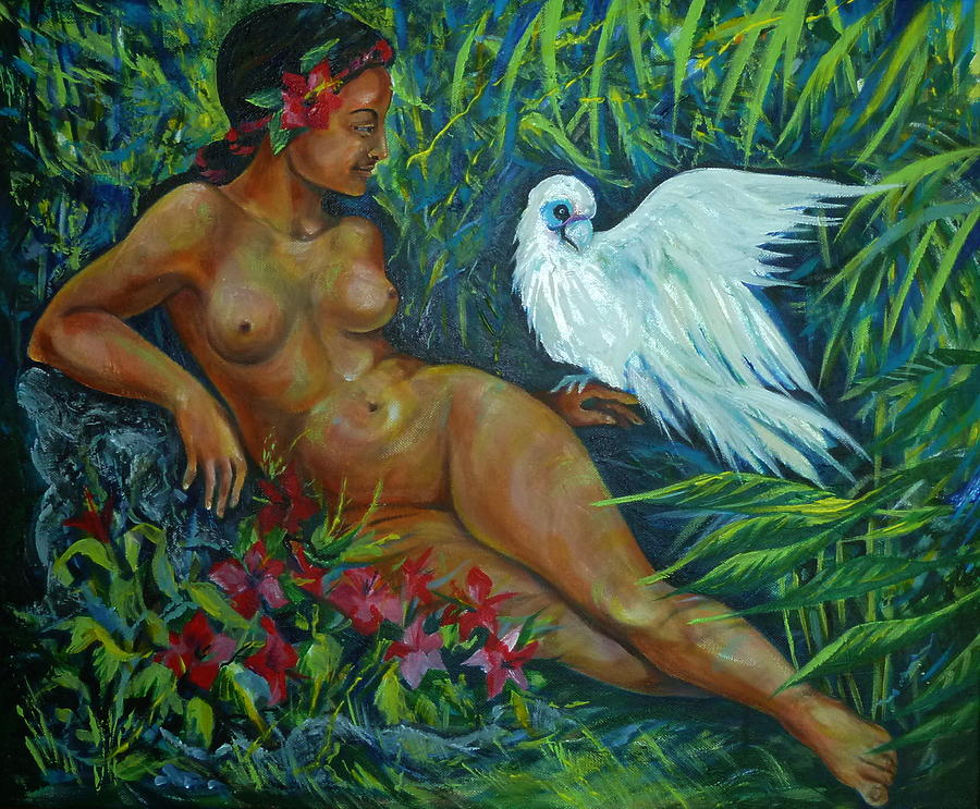 White Bird Painting by Anna  Duyunova