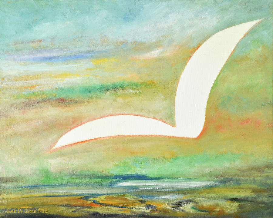 White Bird  Painting by Gina De Gorna